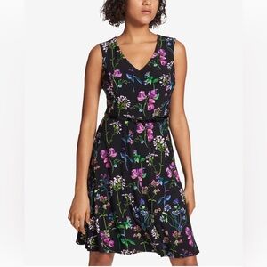 Tommy Hilfiger Black Floral Midi Dress